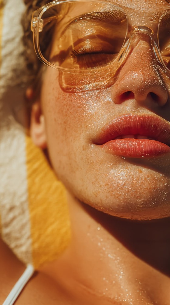 Sun-soaked close-up at a SOLBEATS party