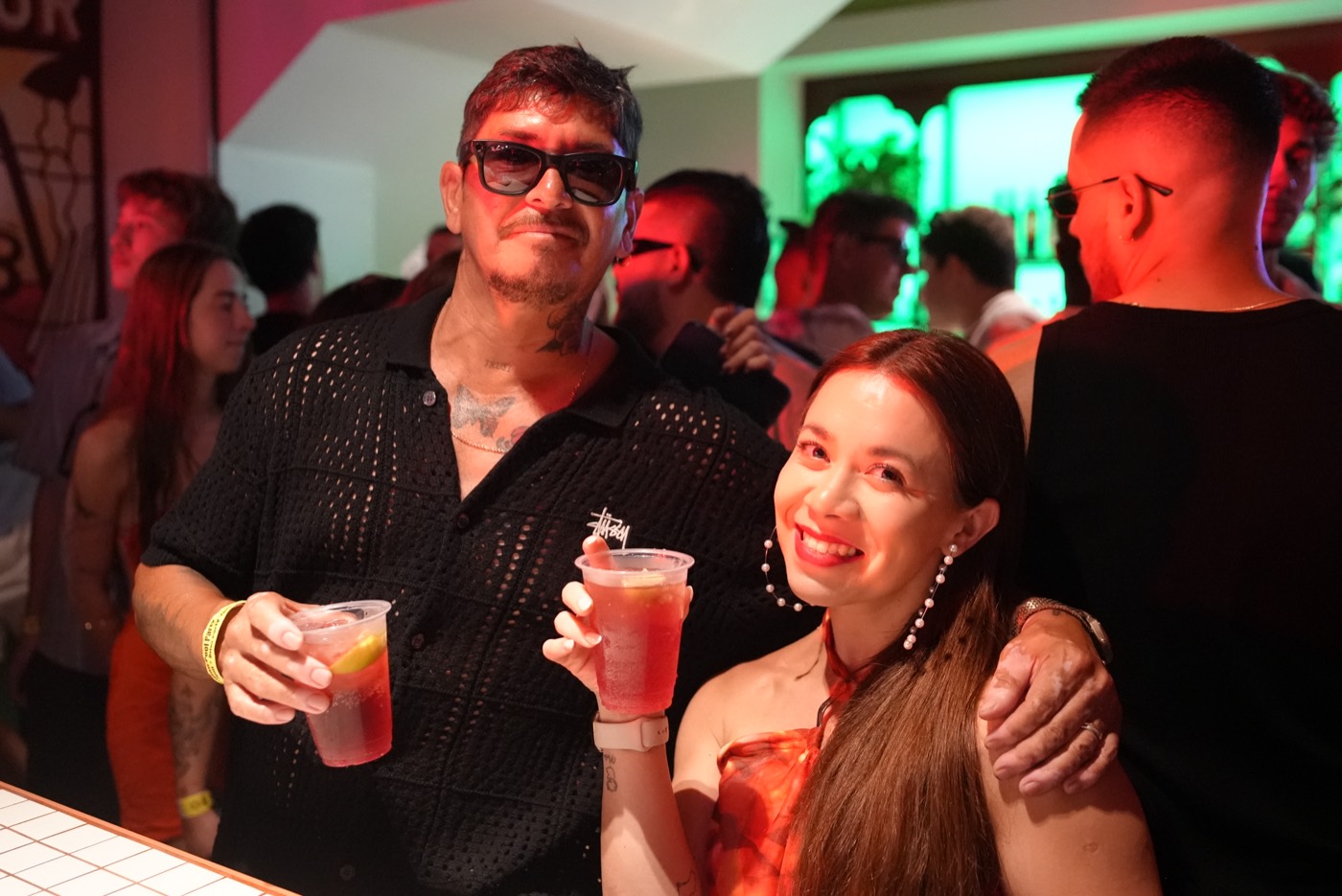Friends enjoying the party